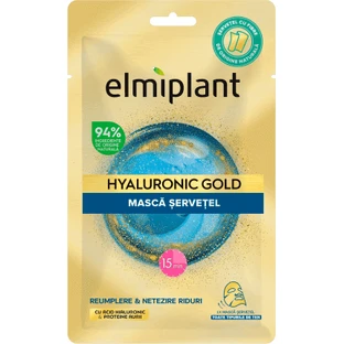 Elmiplant Masc erveel Маска для лица с гиалуроновой кислотой и золотыми протеинами, 1 шт.
