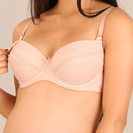 Бюстгальтер для кормящих New Baby с полуподкладкой EVA, 80C бежевый 1 шт.: цены и характеристики