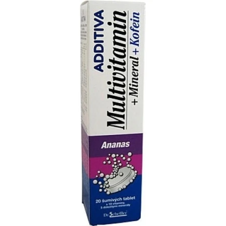 ADDITIVA МУЛЬТИВИТАМИН + МИНЕРАЛ, КОФЕИН, АНАНАПС 1×20 табл, таблетки: цены и характеристики