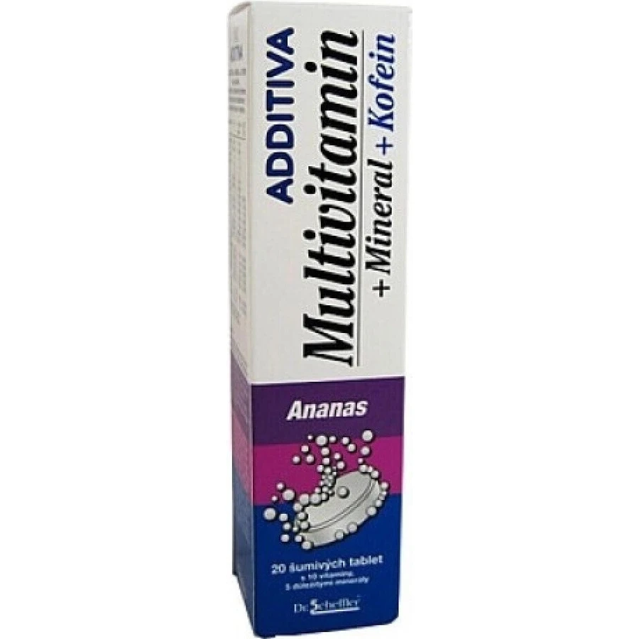 ADDITIVA МУЛЬТИВИТАМИН + МИНЕРАЛ, КОФЕИН, АНАНАПС 1×20 табл, таблетки: цены и характеристики