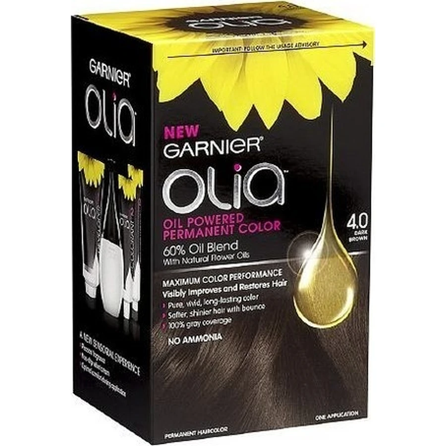 Garnier Olia перманентный цвет волос 4.0 темно-коричневый 1×1 набор, перманентный цвет волос: цены и характеристики