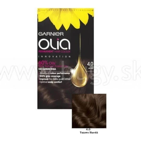 Garnier Olia перманентный цвет волос 4.0 темно-коричневый 1×1 набор, перманентный цвет волос: цены и характеристики