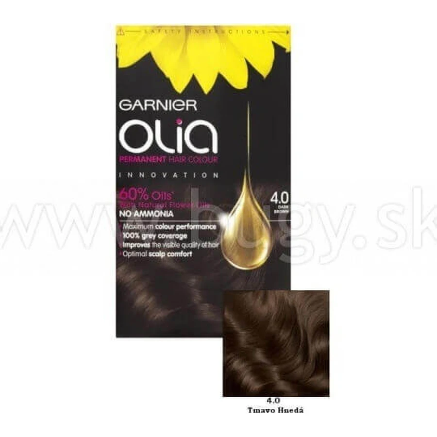 Garnier Olia перманентный цвет волос 4.0 темно-коричневый 1×1 набор, перманентный цвет волос: цены и характеристики