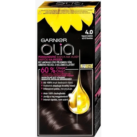 Garnier Olia перманентный цвет волос 4.0 темно-коричневый 1×1 набор, перманентный цвет волос: цены и характеристики