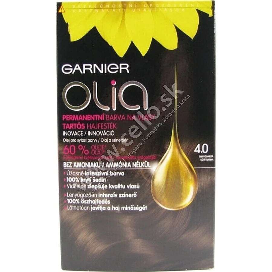 Garnier Olia перманентный цвет волос 4.0 темно-коричневый 1×1 набор, перманентный цвет волос: цены и характеристики