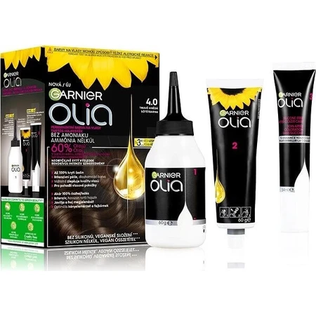 Garnier Olia перманентный цвет волос 4.0 темно-коричневый 1×1 набор, перманентный цвет волос: цены и характеристики