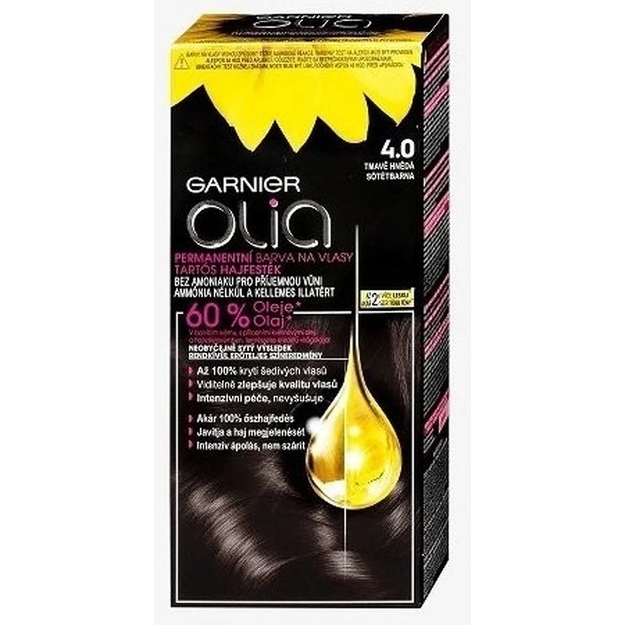Garnier Olia перманентный цвет волос 4.0 темно-коричневый 1×1 набор, перманентный цвет волос: цены и характеристики