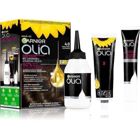 Garnier Olia перманентный цвет волос 4.0 темно-коричневый 1×1 набор, перманентный цвет волос: цены и характеристики