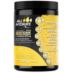 Ізотонічний лимон + кофеїн 745г ALLHydrate