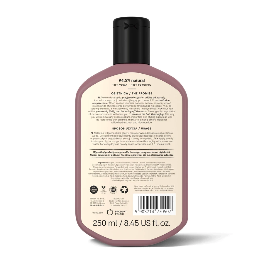 Resibo Deep Wash, глубоко очищающий шампунь, 250 мл: цены и характеристики
