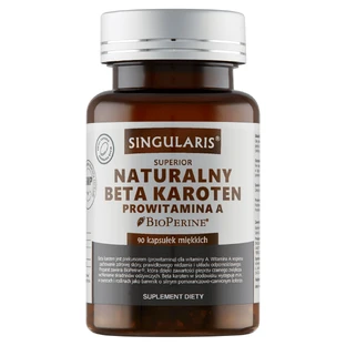 Singularis, Бета-каротин, натуральний провітамін А, 90 капсул