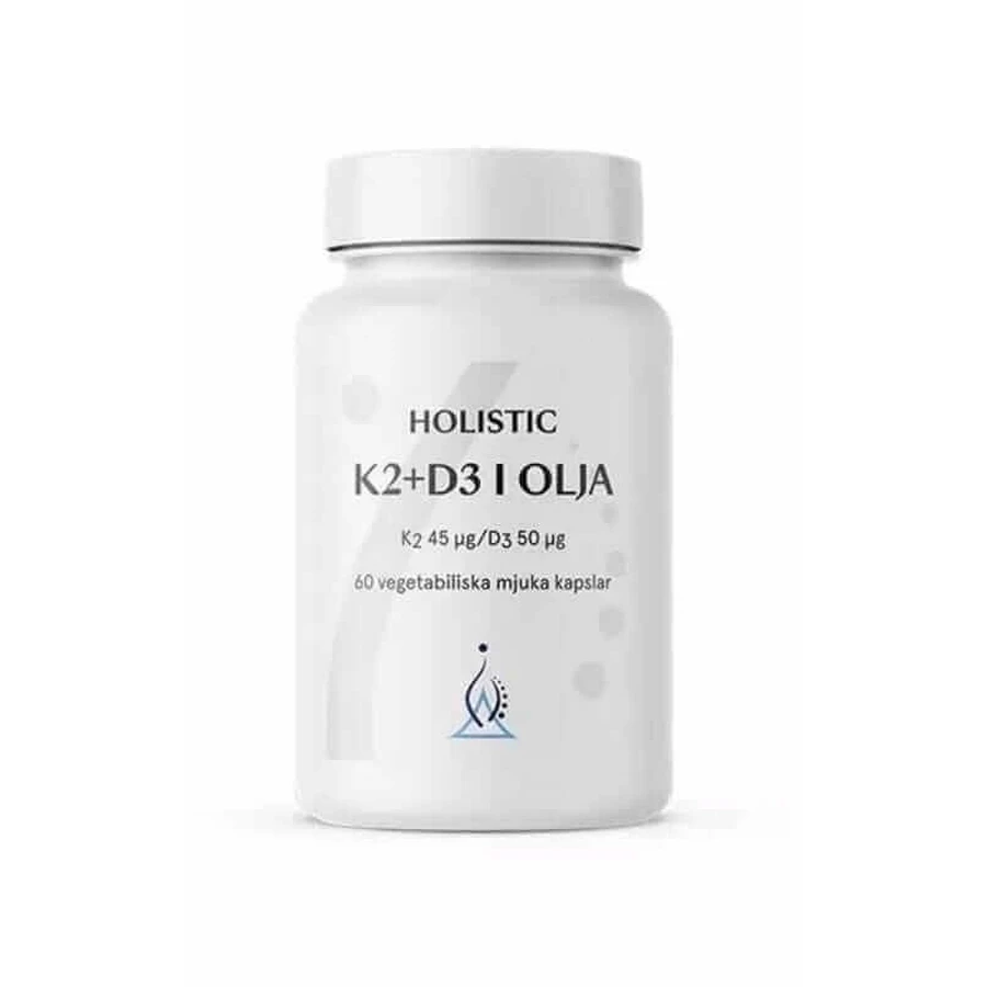 Holistic K2+D3 в кокосовом масле 60 капсул: цены и характеристики