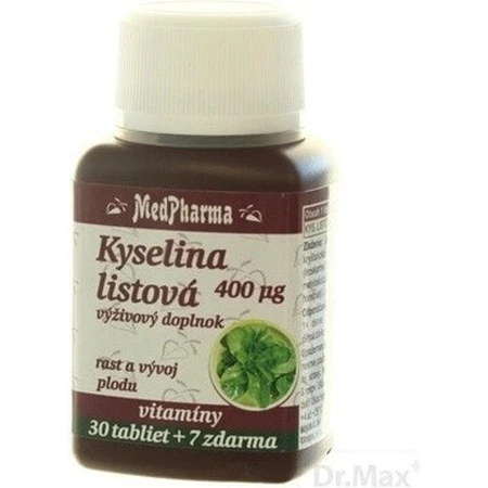 MedPharma Фолиевая кислота 400 мкг 1×37 табл, Фолиевая кислота: цены и характеристики