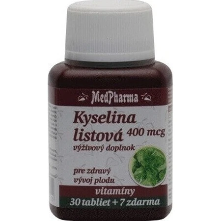 MedPharma Фолиевая кислота 400 мкг 1×37 табл, Фолиевая кислота: цены и характеристики