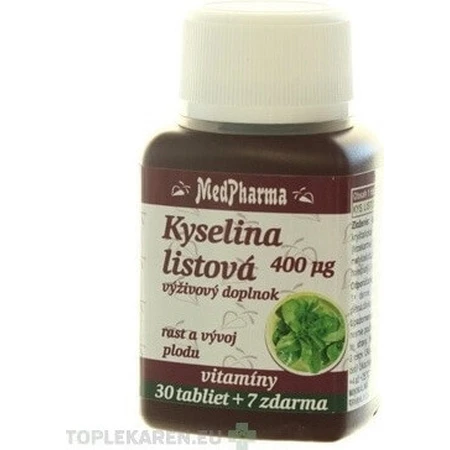 MedPharma Фолиевая кислота 400 мкг 1×37 табл, Фолиевая кислота: цены и характеристики