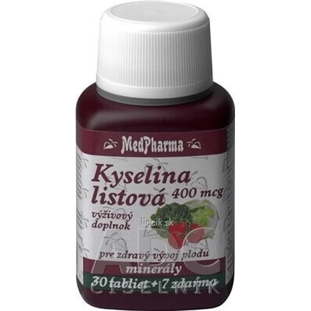 MedPharma Фолиевая кислота 400 мкг 1×37 табл, Фолиевая кислота: цены и характеристики