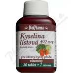 MedPharma Фолиевая кислота 400 мкг 1×37 табл, Фолиевая кислота: цены и характеристики