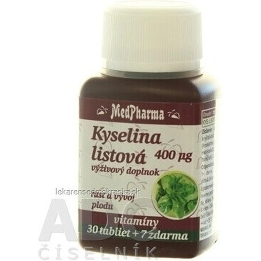 MedPharma Фолиевая кислота 400 мкг 1×37 табл, Фолиевая кислота: цены и характеристики