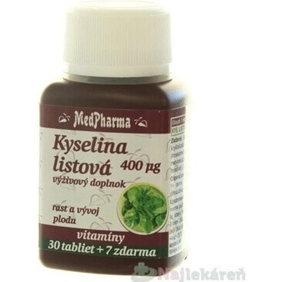 MedPharma Фолиевая кислота 400 мкг 1×37 табл, Фолиевая кислота: цены и характеристики