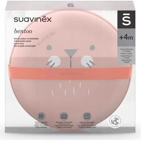 Suavinex Набір Bentoo Hygge +4 M рожевий 1×1, дитячі миски: ціни та характеристики
