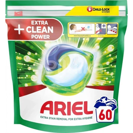 Ariel All-in-1 PODS Extra clean, гелеві капсули для прання, 60 шт, прання 1×60, гелеві капсули для прання: ціни та характеристики