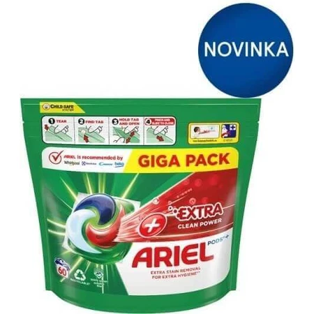 Ariel All-in-1 PODS Extra clean, гелеві капсули для прання, 60 шт, прання 1×60, гелеві капсули для прання: ціни та характеристики