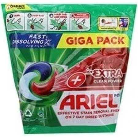 Ariel All-in-1 PODS Extra clean, гелеві капсули для прання, 60 шт, прання 1×60, гелеві капсули для прання: ціни та характеристики