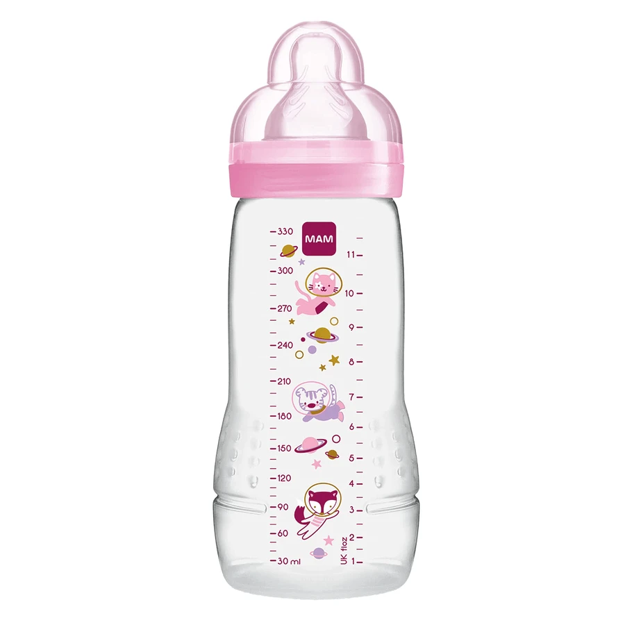 MAM Easy Active, пляшечка, Космічна пригода, дівчинка, від 4 місяців, 330 мл: ціни та характеристики