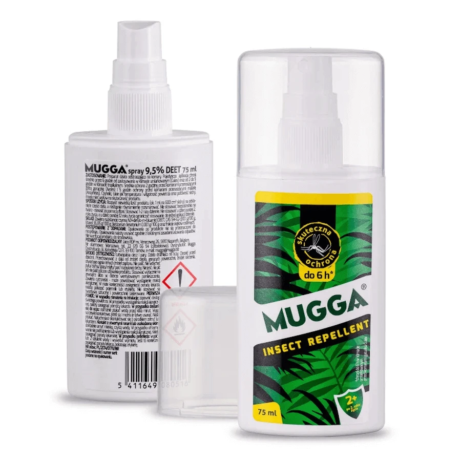 Mugga Insect Repellent, спрей від комарів для дітей від 2 років, ДЕТ 9,5%, 75 мл ЗАБРУДНЕНА УПАКОВКА: ціни та характеристики
