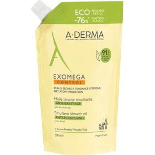 A-Derma Exomega Control Managing Shower Oil - Recycled ECO Refill 500 мл