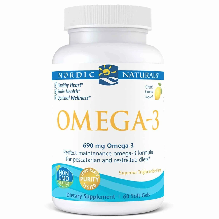 Омега-3 690 мг рыбьего желатина 60 мягких гелей Nordic Naturals: цены и характеристики