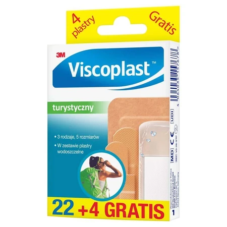 Viscoplast Tourist, пластыри, 22 штуки + 4 штуки бесплатно: цены и характеристики