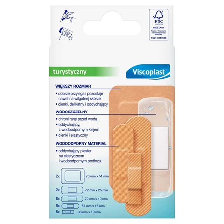 Viscoplast Tourist, пластыри, 22 штуки + 4 штуки бесплатно: цены и характеристики