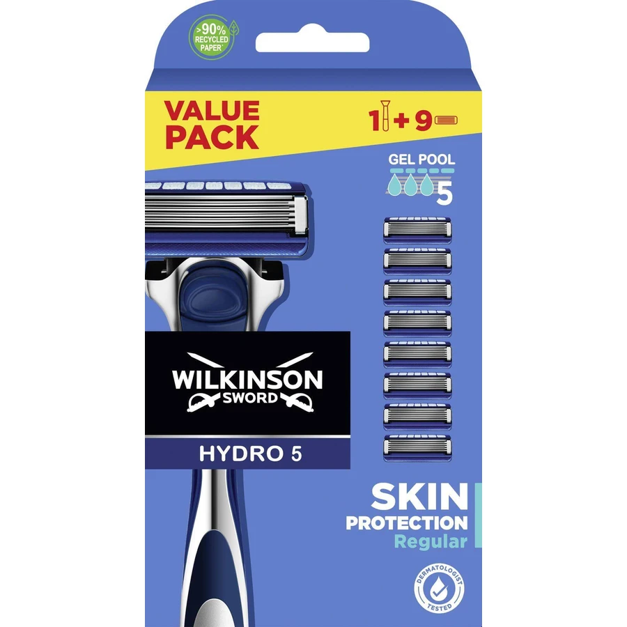 Wilkinson Sword Бритва Hydro 5 защита XXL + сменные головки 9 шт.: цены и характеристики