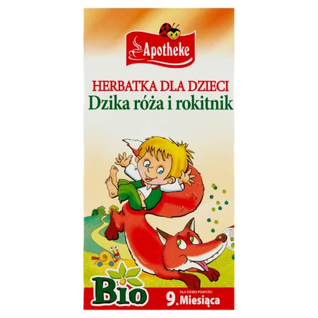 Apotheke Шипшина та обліпиха Біо, чай для дітей від 9 місяців, 1,5 г х 20 пакетиків: ціни та характеристики
