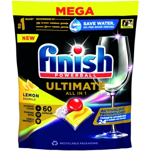 Finish Quantum Ultimate Капсули для посудомийної машини Лимон 60 шт