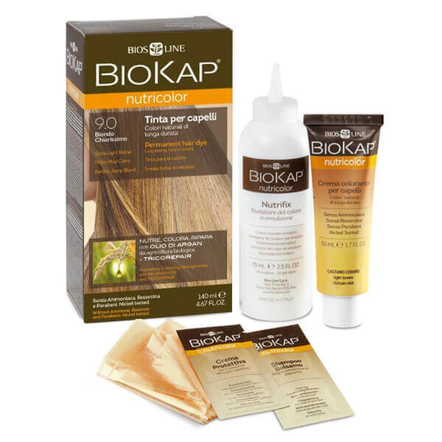 Biokap Nutricolor, краска для волос, 9.0 очень светлый блондин, 140 мл: цены и характеристики