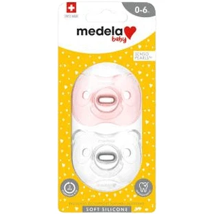 Medela Baby М'яка повністю силіконова пустушка для дівчаток 0-6м 2 шт.