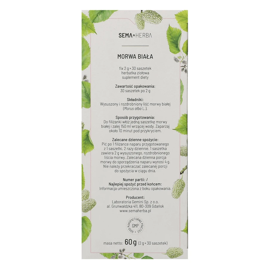 SEMA Herba Mulberry Fix, 2 г x 30 пакетиков: цены и характеристики