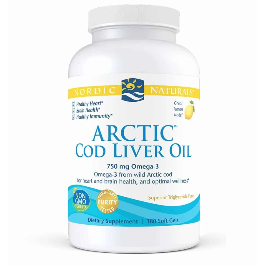 Олія печінки арктичної тріски лимонна (180 капсул) Nordic Naturals: ціни та характеристики