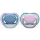 Пустушки Philips Avent Ultra Air, 6-18 місяців, 2 штуки, фіолетовий та синій, SCF085/34, Philips