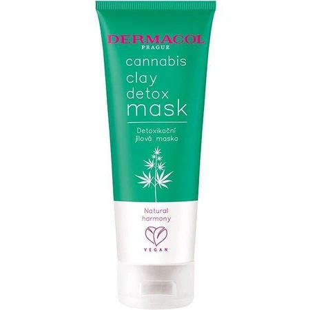 Детоксикуюча глиняна маска Dermacol Cannabis 1×100 мл, маска для обличчя: ціни та характеристики