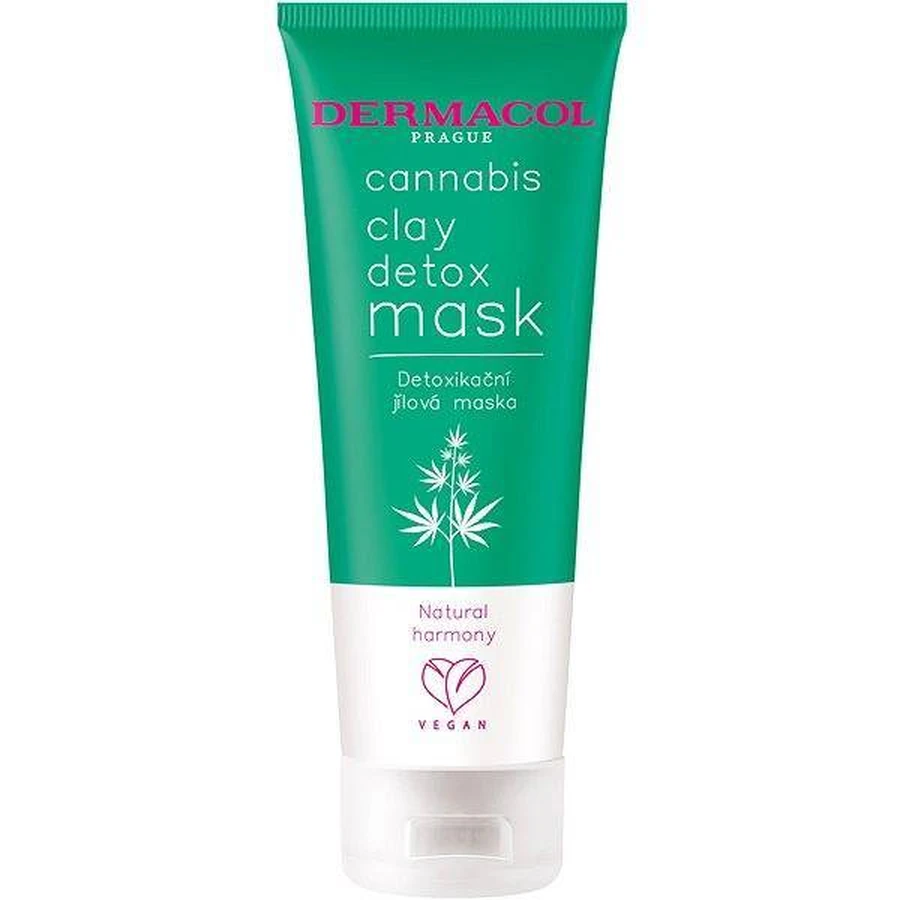 Детоксикуюча глиняна маска Dermacol Cannabis 1×100 мл, маска для обличчя: ціни та характеристики