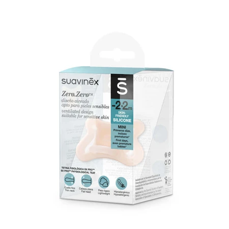 Suavinex SX Pro Zero, пустушка, силіконова, фізіологічна, для новонароджених та немовлят до 2 місяців, 1 шт.: ціни та характеристики