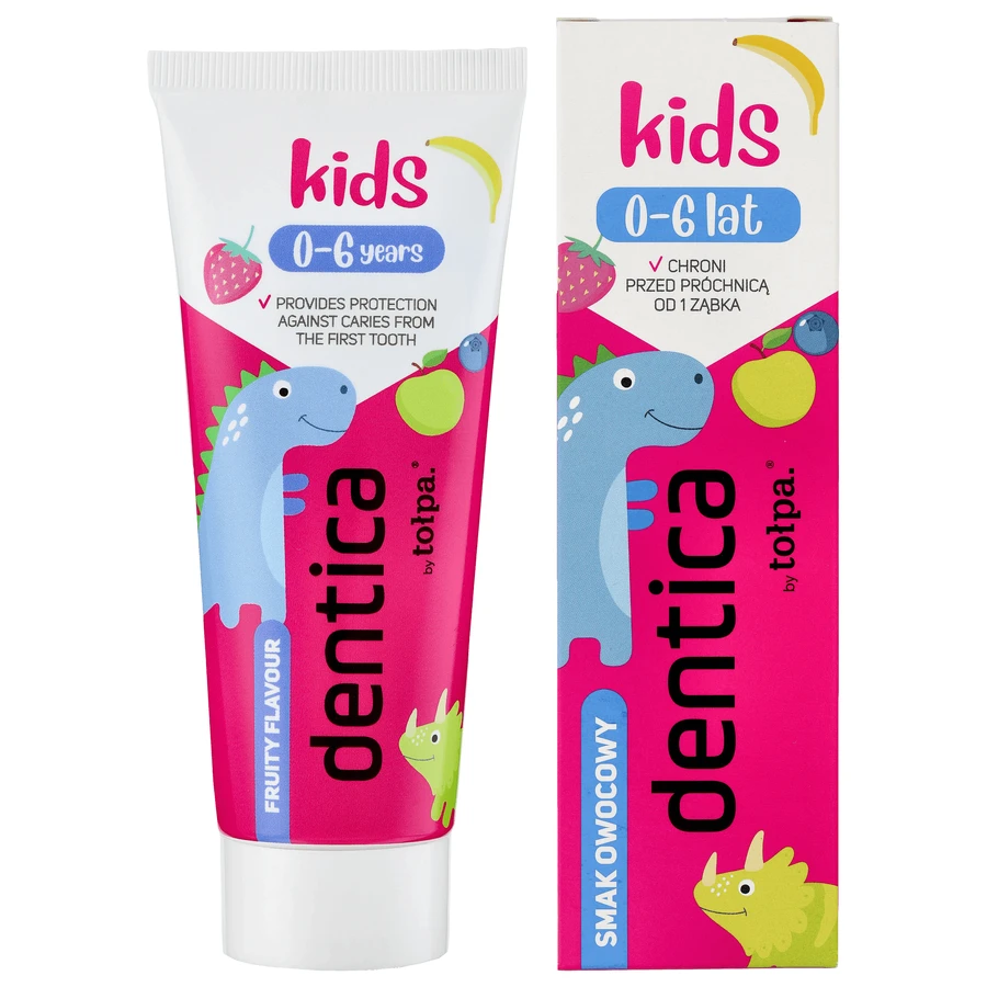 Dentica Kids, зубная паста для детей 0-6 лет, фруктовый вкус, 50 мл: цены и характеристики