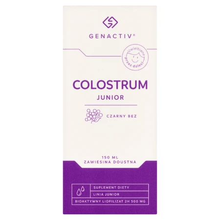 Genactiv Colostrum Junior Black Elderberry, суспензия для приема внутрь, с 3 лет, 150 мл: цены и характеристики