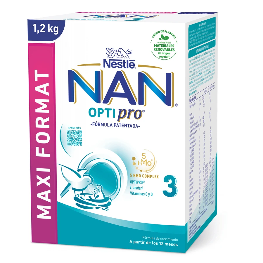 Молочна суміш Nan 3 OptiPro, +12 місяців, 1200 г, Nestle: ціни та характеристики