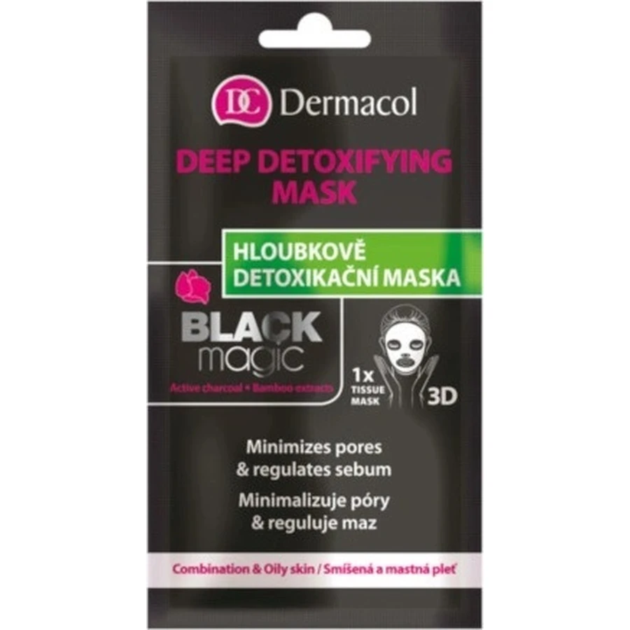 Dermacol Текстильная детокс-маска Black Magic 1×1 шт, детоксикация кожи: цены и характеристики