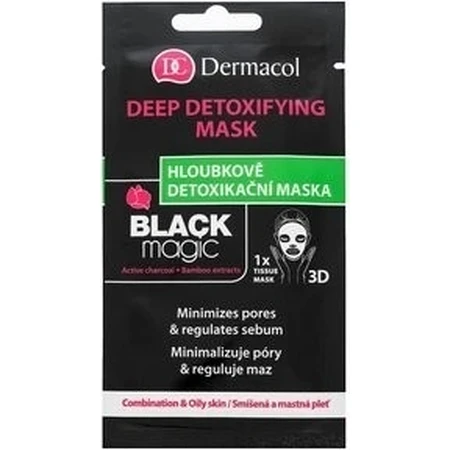Dermacol Текстильная детокс-маска Black Magic 1×1 шт, детоксикация кожи: цены и характеристики