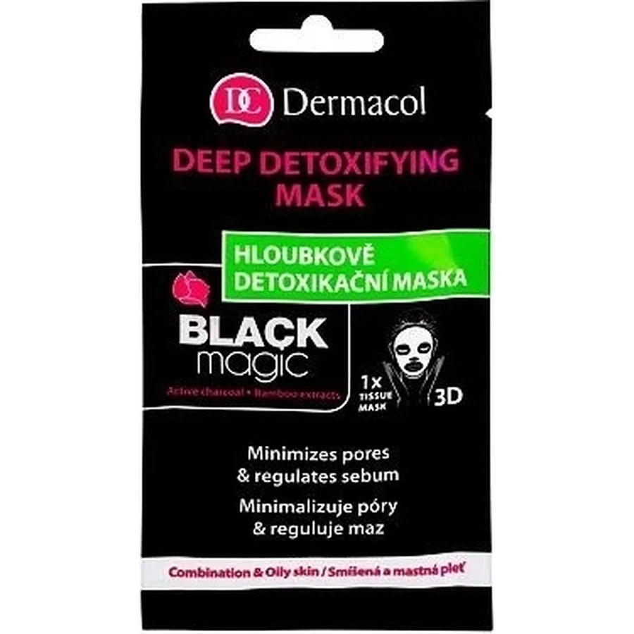 Dermacol Текстильная детокс-маска Black Magic 1×1 шт, детоксикация кожи: цены и характеристики